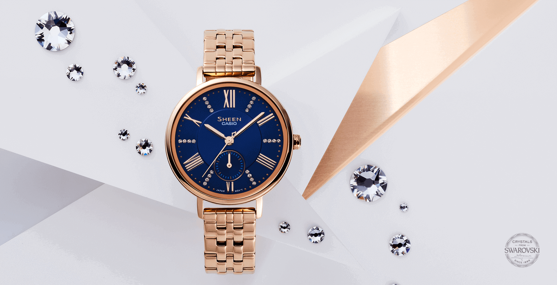 casio sheen blue dial